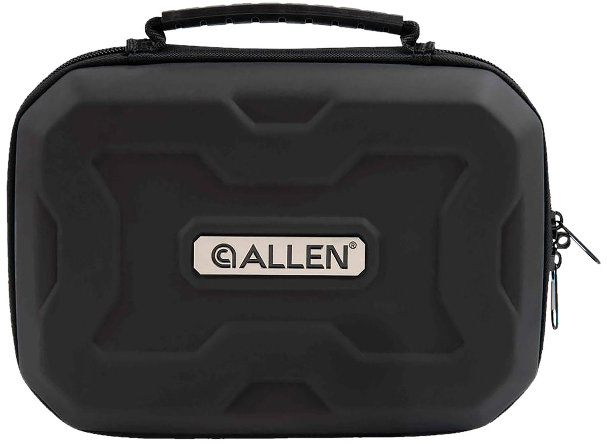 Allen 829 EXO Handgun Case Black Polymer, Molded Carry Handle, Egg Crate Foam & Lockable Zippers 9" x 6.25" Interior Dimensions