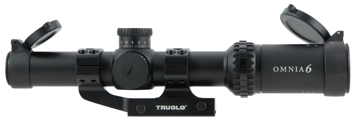 TruGlo TG8516TLR Omnia Tactical Black Anodized 1-6x24mm 30mm Tube Illuminated APTR Reticle | TRUGLO