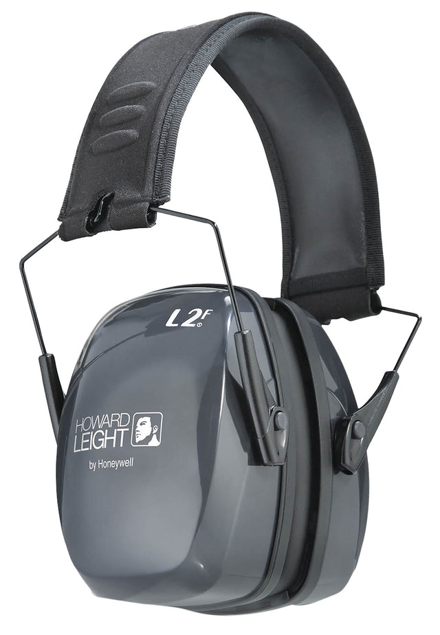 Howard Leight R01525 Leightning L2F Slim Passive Muff 27 dB Over the Head Gray/Black Adult