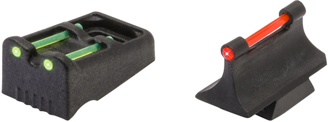 TruGlo TG961R Slug Gun Series Black | Red Fiber Optic Front Sight Green Fiber Optic Rear