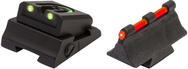 TruGlo TG961M Slug Gun Series Black | Red Fiber Optic Front Sight Green Fiber Optic Rear