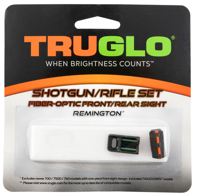 TruGlo TG110W Fiber-Optic Sights For Remington Black | Red Fiber Optic Front Sight | Green Fiber Optic Rear Sight