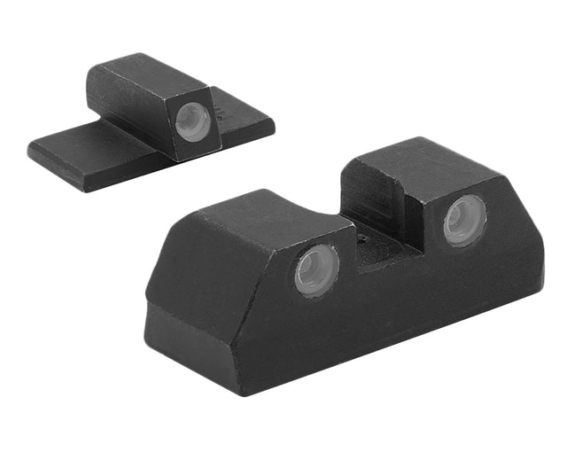 Meprolight USA 151203101 Tru-Dot Green Tritium White Outline Front Sight-Green Tritium White Outline Rear Sight KAHR Arms K/P/MK/PM