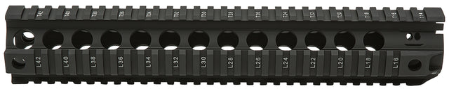 BCM QRF12556BLK QRF 12" Free-Floating Style Made of Aluminum with Black Anodized Finish & Picatinny Rail for AR-Platform