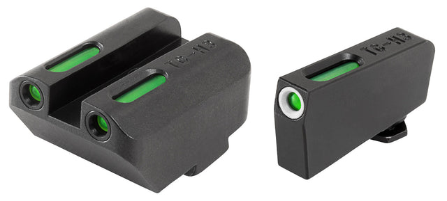 TruGlo TG13GL5A TFX Black | Green Tritium & Fiber Optic White Outline Front Sight Green Tritium & Fiber Optic Rear Sight