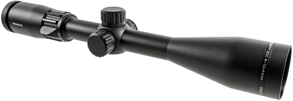 TruGlo TG-8541BIB Intercept Black Anodized 4-12x44mm 1" Tube Illuminated BDC Reticle | TRUGLO