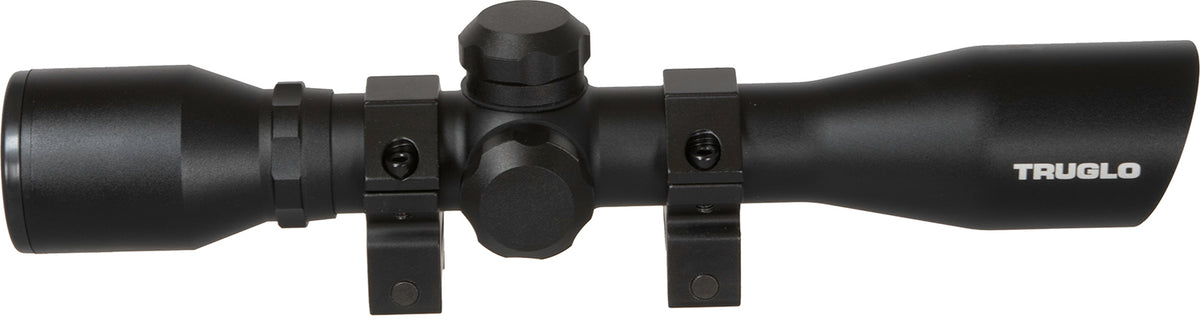 TruGlo TG8504BD Compact Black Anodized Matte Black 4x 32mm 1" Tube Diamond Reticle