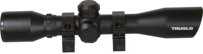TruGlo TG8504BD Compact Black Anodized Matte Black 4x 32mm 1" Tube Diamond Reticle
