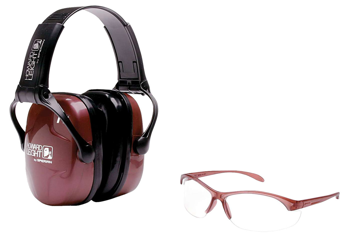 Howard Leight R01727 Woman's Shooting Safety Combo 25 dB Over the Head Dusty Rose/Black Women