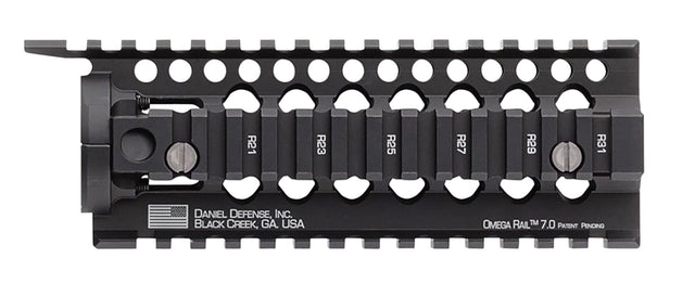 Daniel Defense 0100510001 Omega Rail 7" Carbine Length Style Made of Aluminum with Black Anodized Finish & Picatinny Rail for AR-15
