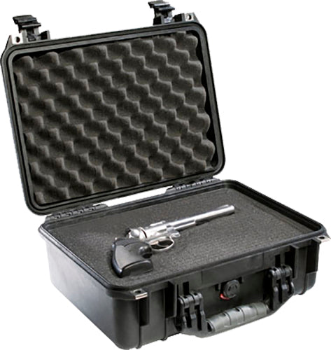 Pelican 1450000110 Protector Case Black Polypropylene Holds Handgun