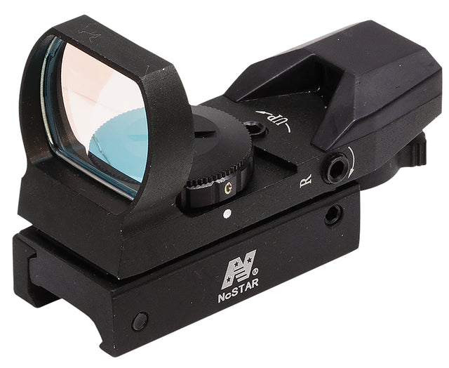 NcStar D4RGB Red & Green Four Reticle Reflex Optic Black Anodized 1 x 0.95"x 1.34" 3 MOA Red/Green Dot Multi Reticle