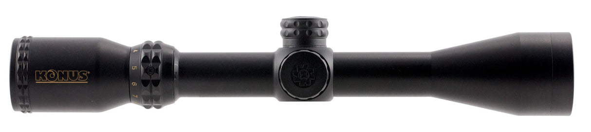 Konus 7276 KonusPro 550 Matte Black 3-9x40mm 1" Tube Dual Illuminated (Blue/Red) Engraved Ballistic 550/Dot Reticle | KONUS