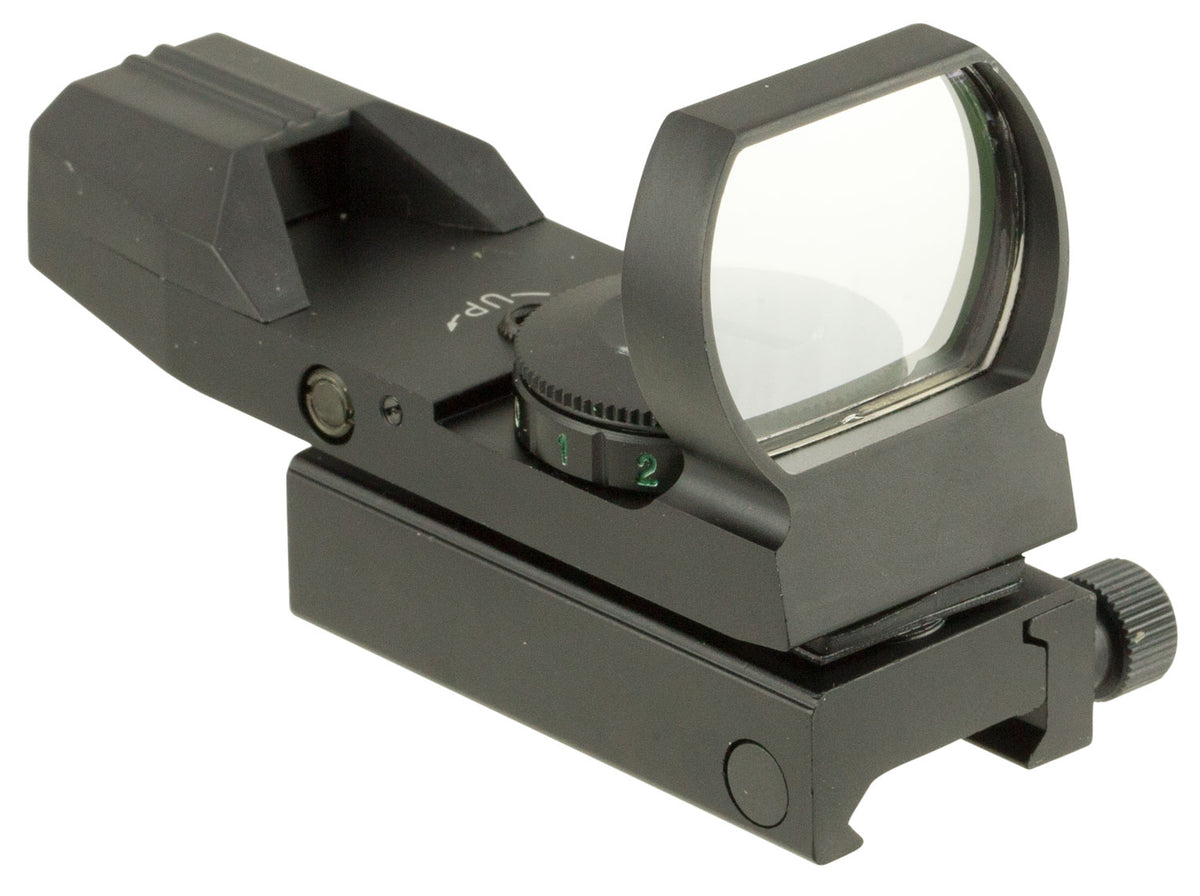 TruGlo TG-8370B Open Dot Sight Black Anodized 1x 34mm 5 MOA Dual (Red/Green) Illuminated Dot Reticle