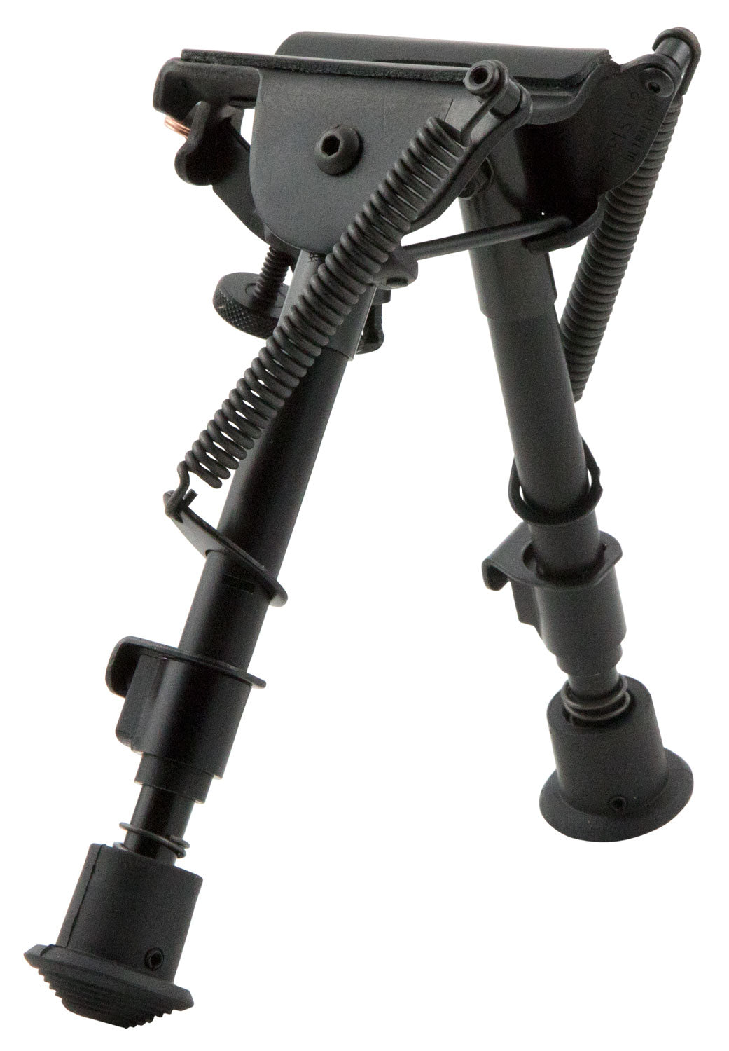 Harris Bipods BRM1A2 Non-Swivel BR Swivel Stud, 6-9", Black Steel/Aluminum, Notched Legs, Rubber Feet