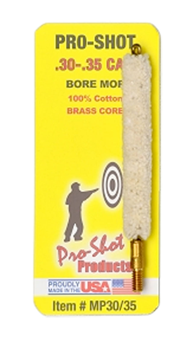 Pro-Shot MP3035 Bore Mop .30 - .35 Cal Rifle #8-32 Thread Cotton 1.75" Long