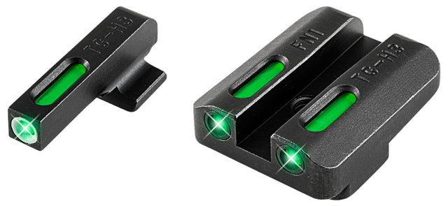 TruGlo TG13FN3A TFX Black | Green Tritium & Fiber Optic White Outline Front Sight Green Tritium & Fiber Optic Rear Sight