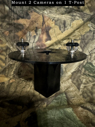 Patented T-Post Mount for 2 Trail Cameras — No Arms, Direct Mount | ShopThermalOptics | Accessories
