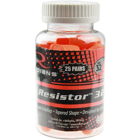 Radians Resistor 32 Foam Ear Plugs Uncorded Orange 25 pr. Jar | Radians