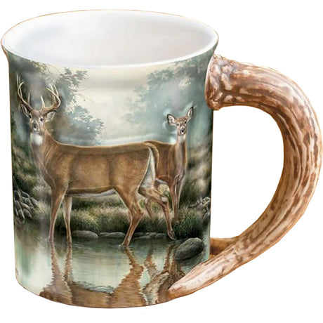 Wild Wings Sculpted Mug Tranquil Waters Whitetail Deer | Wild Wings