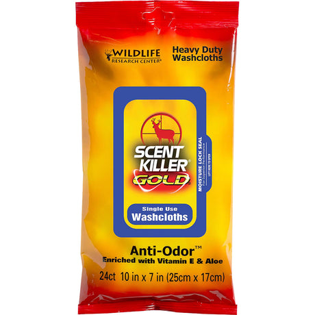 Wildlife Research Scent Killer Gold HD Washcloths 12 pk. | Wildlife Research