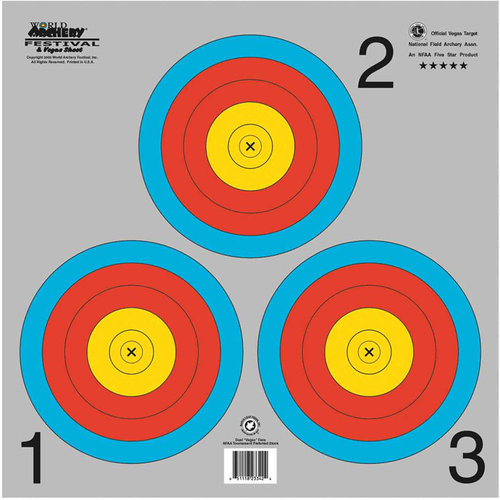 Maple Leaf NFAA Indoor Vegas 3-Spot Target 25 pk. | Maple Leaf Press