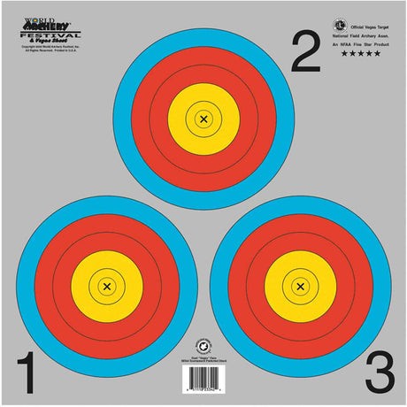 Maple Leaf NFAA Indoor Vegas 3-Spot Target 25 pk. | Maple Leaf Press