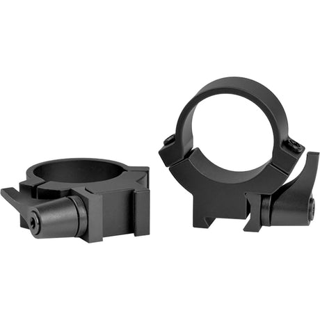 Warne Maxima Horizontal QD Rimfire Scope Rings 3/8 Dovetail Matte Black 1 in. Medium | Warne