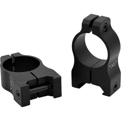 Warne Vapor Aluminum Scope Rings Matte Black 1 in. High | Warne