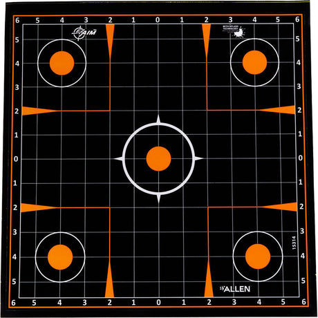 EzAim Splash Sight-In Grid Adhesive Targets 12x12 5 pk. | EZAim