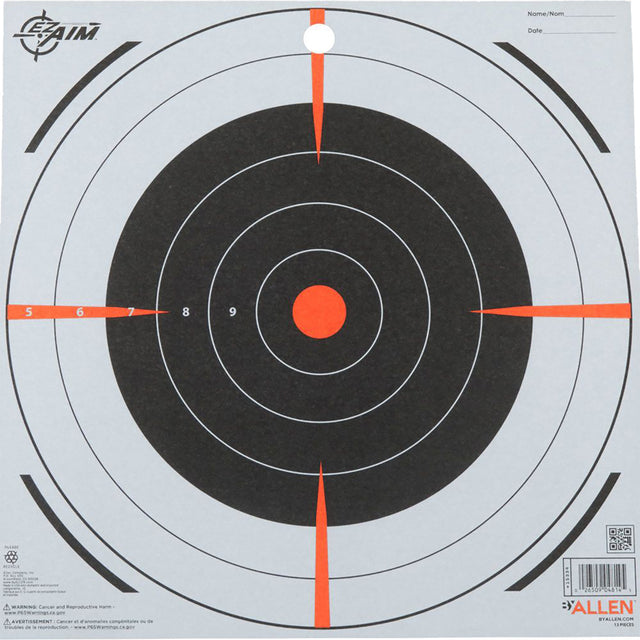 EzAim Paper Bullseye Targets 12 in. 12 pk. | EZ-AIM