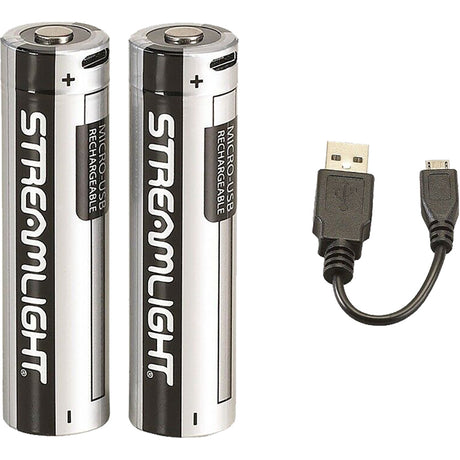 Streamlight 18650 Rechargable Battery with Port 2 pk. | Streamlight