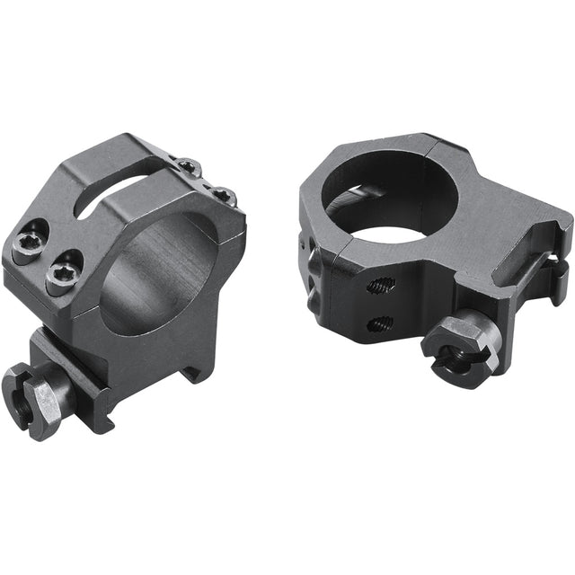 Weaver Classic 4Hole Skeleton Rings Matte Black 1" XHigh Clamshell Pack | WEAVER MOUNTS