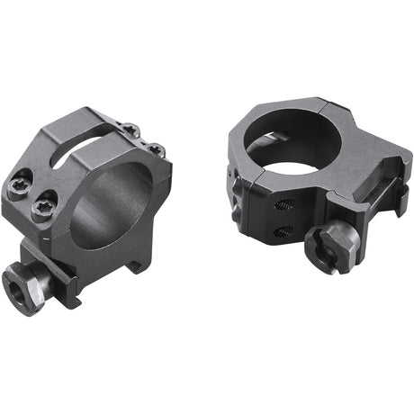 Weaver Classic 4Hole Skeleton Rings Matte Black 1" High Clamshell Pack | Weaver