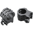 Weaver Classic 6Hole Skeleton Rings Matte Black 1" XHigh Clamshell Pack | Weaver