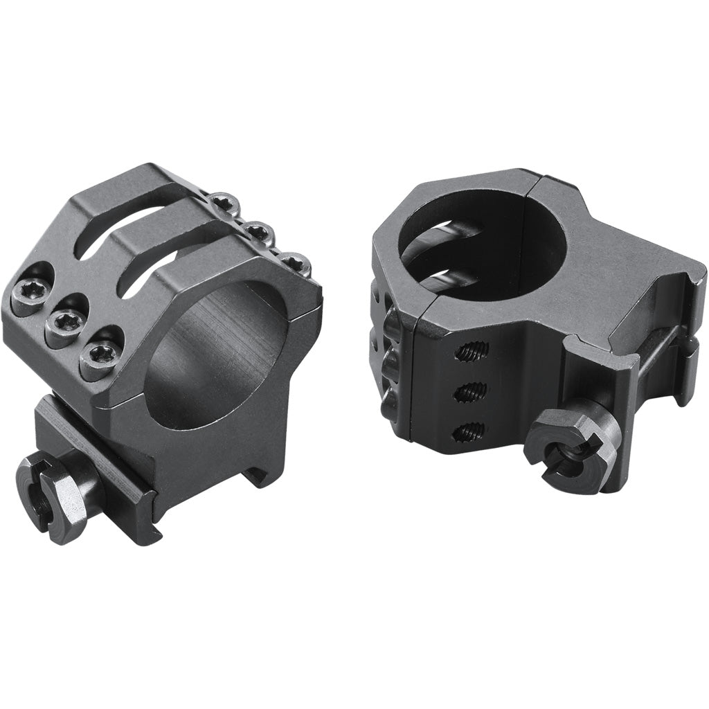 Weaver Classic 6Hole Skeleton Rings Matte Black 1" XHigh Clamshell Pack | Weaver