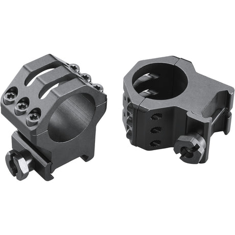 Weaver Classic 6Hole Skeleton Rings Matte Black 1" XHigh Clamshell Pack | Weaver
