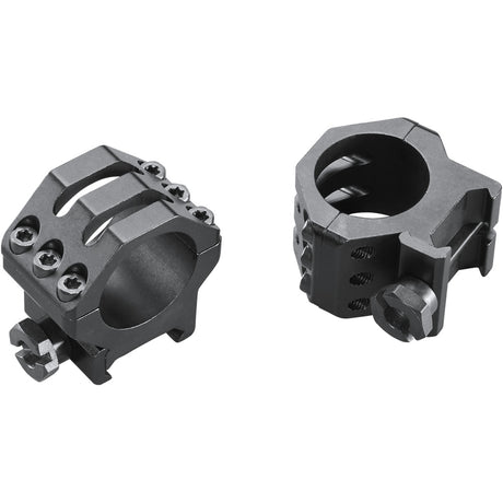 Weaver Classic 6Hole Skeleton Rings Matte Black 1" Medium Clamshell Pack | Weaver