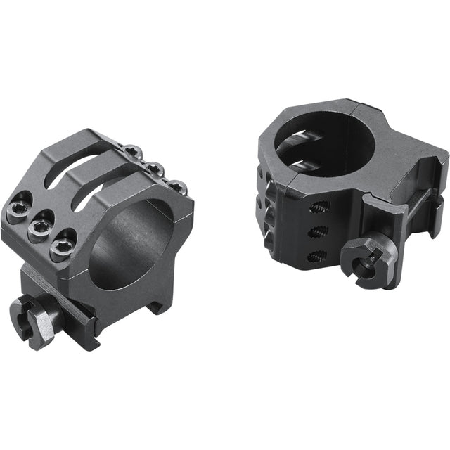 Weaver Classic 6Hole Skeleton Rings Matte Black 1" High Clamshell Pack | Weaver