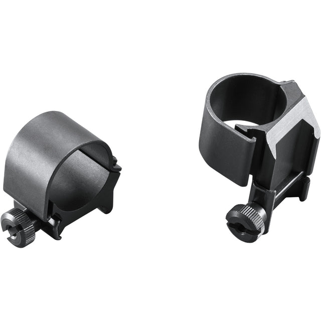 Weaver Classic Detachable Extended Rings Matte Black 1" Medium Top Mount Extended Clam Pack | Weaver