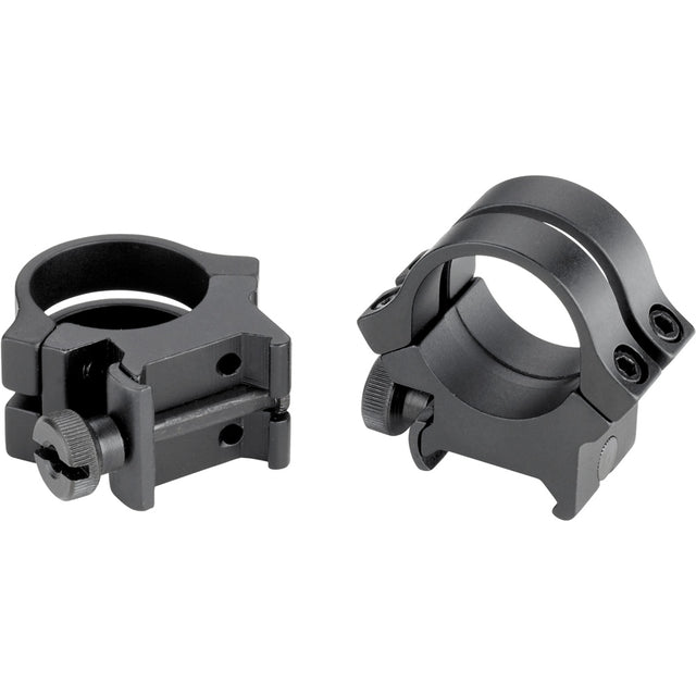 Weaver Classic Quad Lock Detachable Rings Matte Black 1" High Clamshell Pack | Weaver