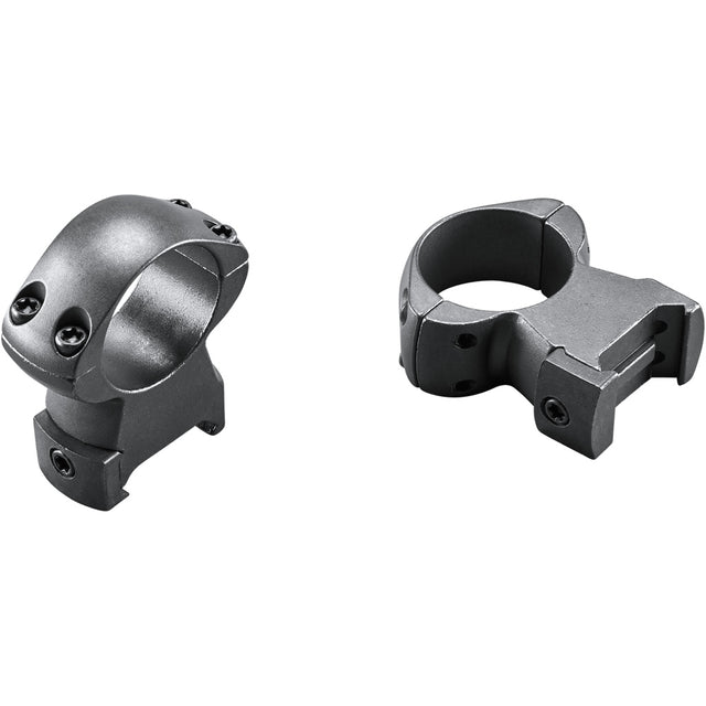Weaver Grand Slam Steel Rings Matte Black 1" XHigh Clamshell Pack | Weaver