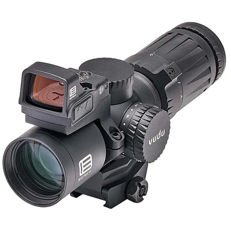 EOTech Vudu FFP Ultra Short Rifle Scope w/EFLX BLK 4-12X36mm MR5 MRAD Reticlew/Mount & EFLX Mount | EOTech