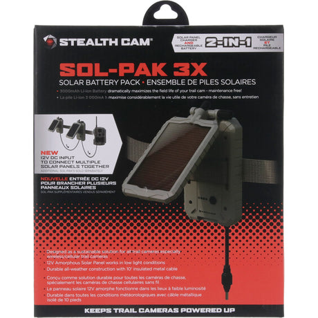Stealth Cam FieldMax External Solar Pack 3,000MAH | Stealth Cam