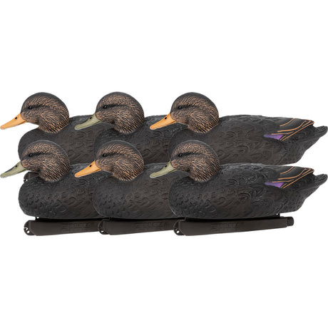 Zink Floater Duck Decoys Black Ducks 6 pk. | Zink Calls