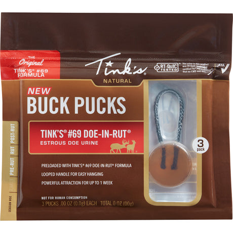 Tinks Buck Pucks #69 Natural Scent Hangers 3 pk. | Tinks