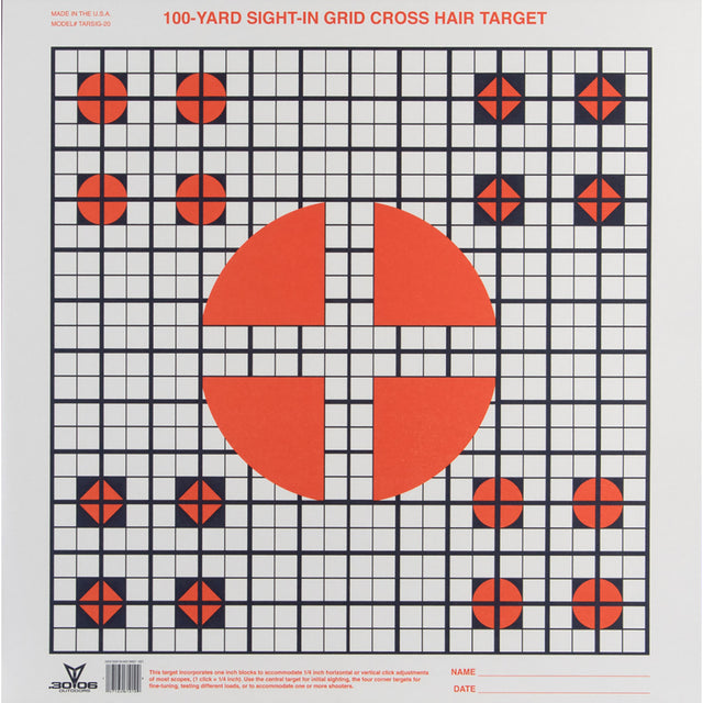 30-06 Sight in Grid Target 20 pk. | 30-06