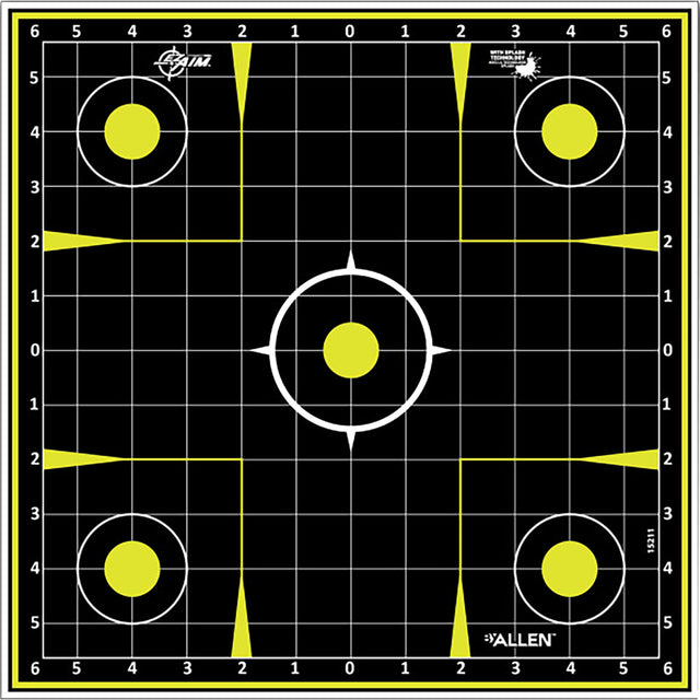 EzAim Splash Sight-In Grid Paper Target 12x12 12 pk. | Allen