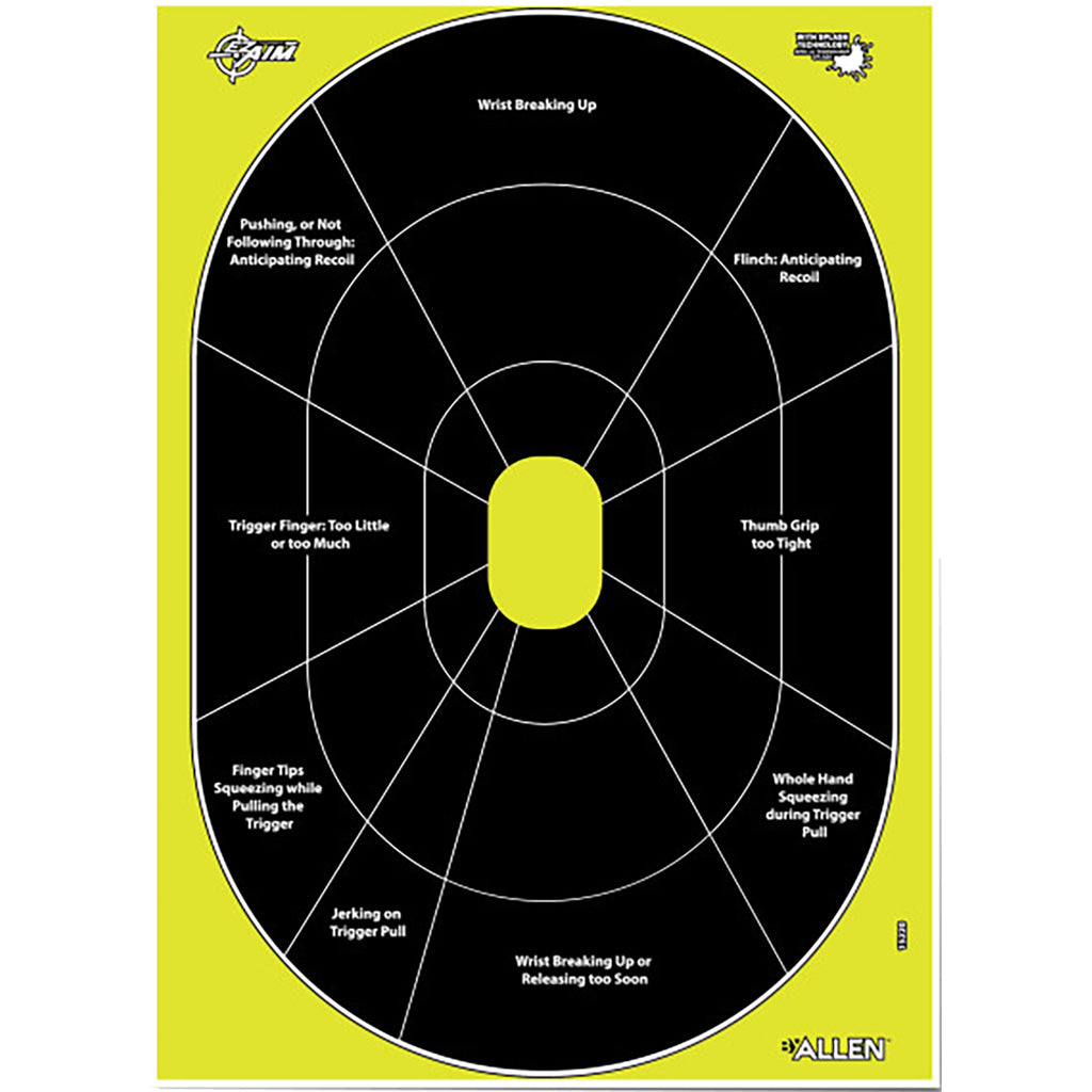 EzAim Splash Handgun Trainer Paper Target 12x18 8 pk. | Allen