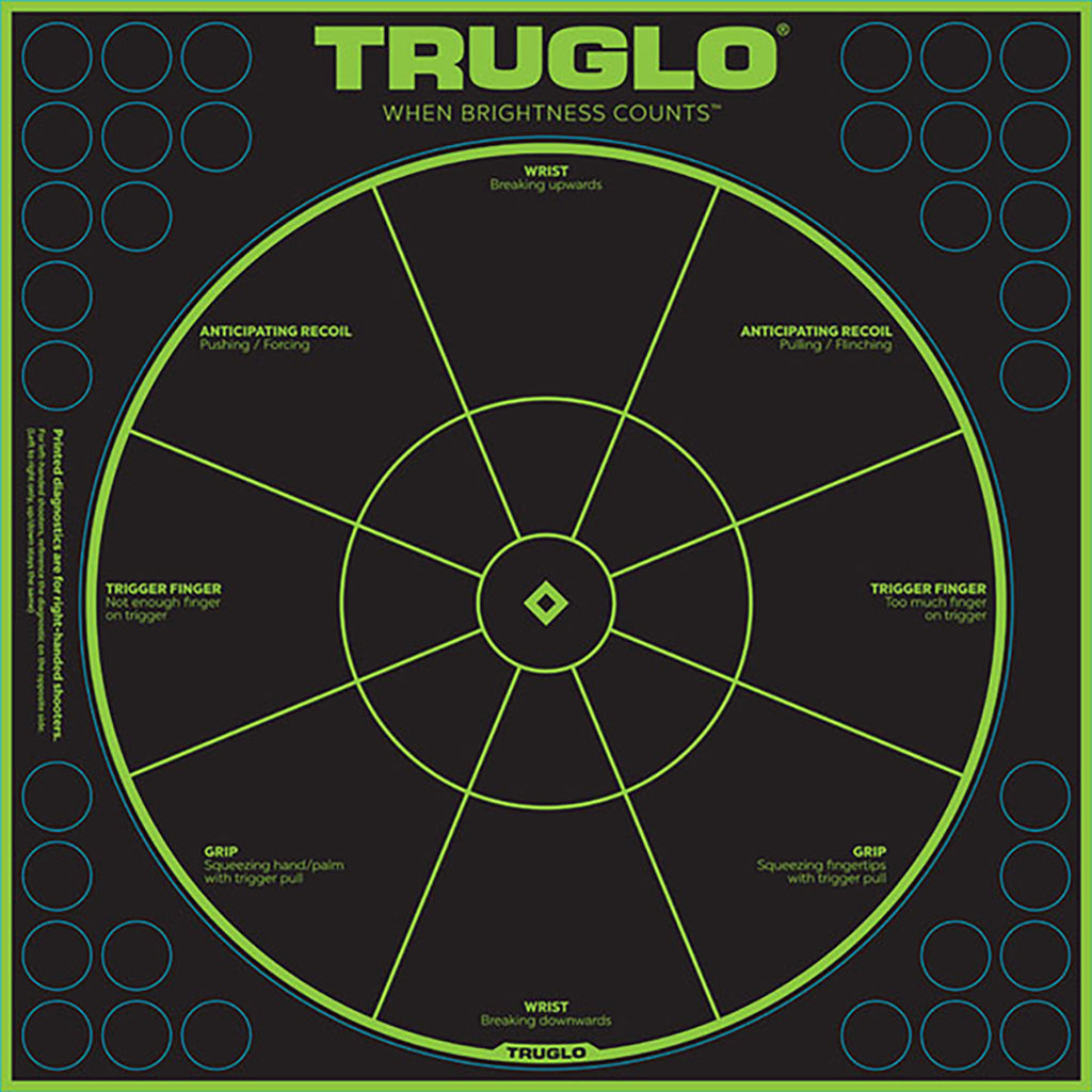 TruGlo TruSee Splatter Handgun Diagnostic Target Green 12x12 6 pk. | TruGlo